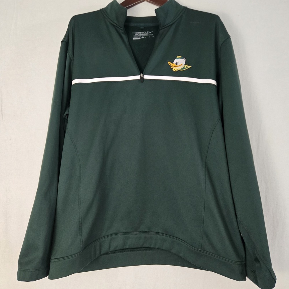Oregon DUCKS Nike Golf Tour Performance Mens XL 1/4 Zip JACKET Pullover Sweater